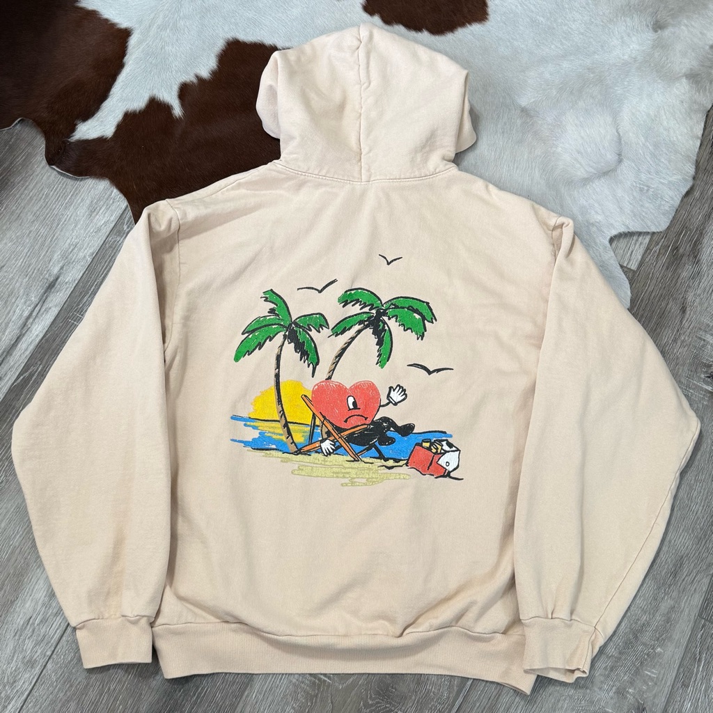 Authentic Bad Bunny Un Verano Sin Ti Worlds Hottest Tour Island Hoodie Size L